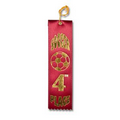 2"x8" 4th Place Stock Event Ribbons (Soccer) Carded